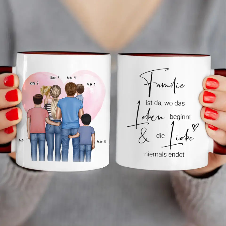 Personalisierte Tasse für Schwestern (3 Schwestern) - Weihnachtstasse