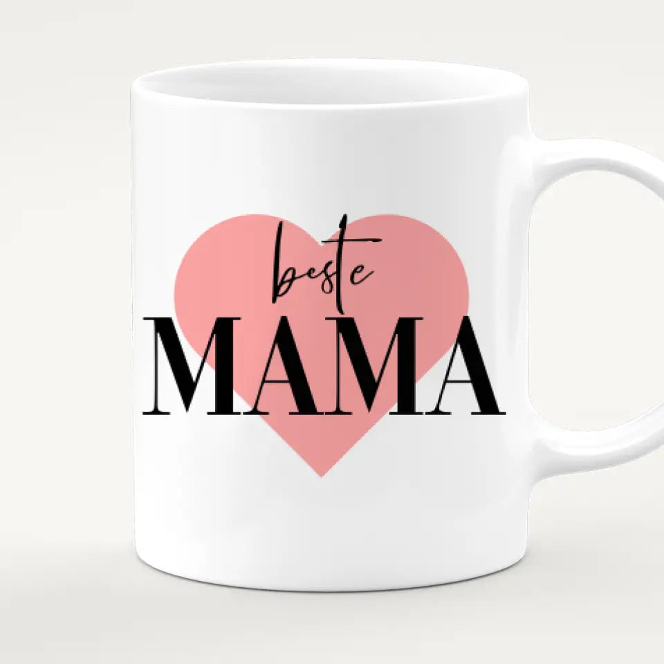 Personalisierte Tasse mit Mutter/Tochter (2 Töchter) - Weihnachtstasse