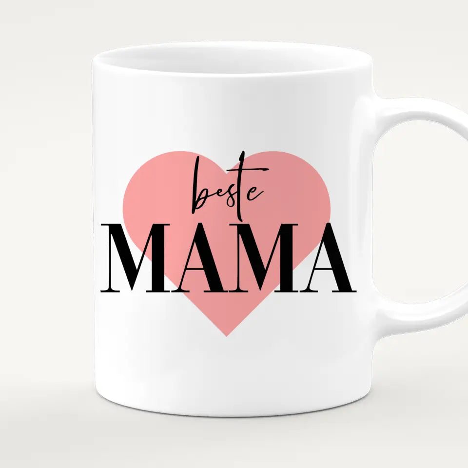 Personalisierte Tasse mit Mutter/Sohn (2 Söhne) - Weihnachtstasse