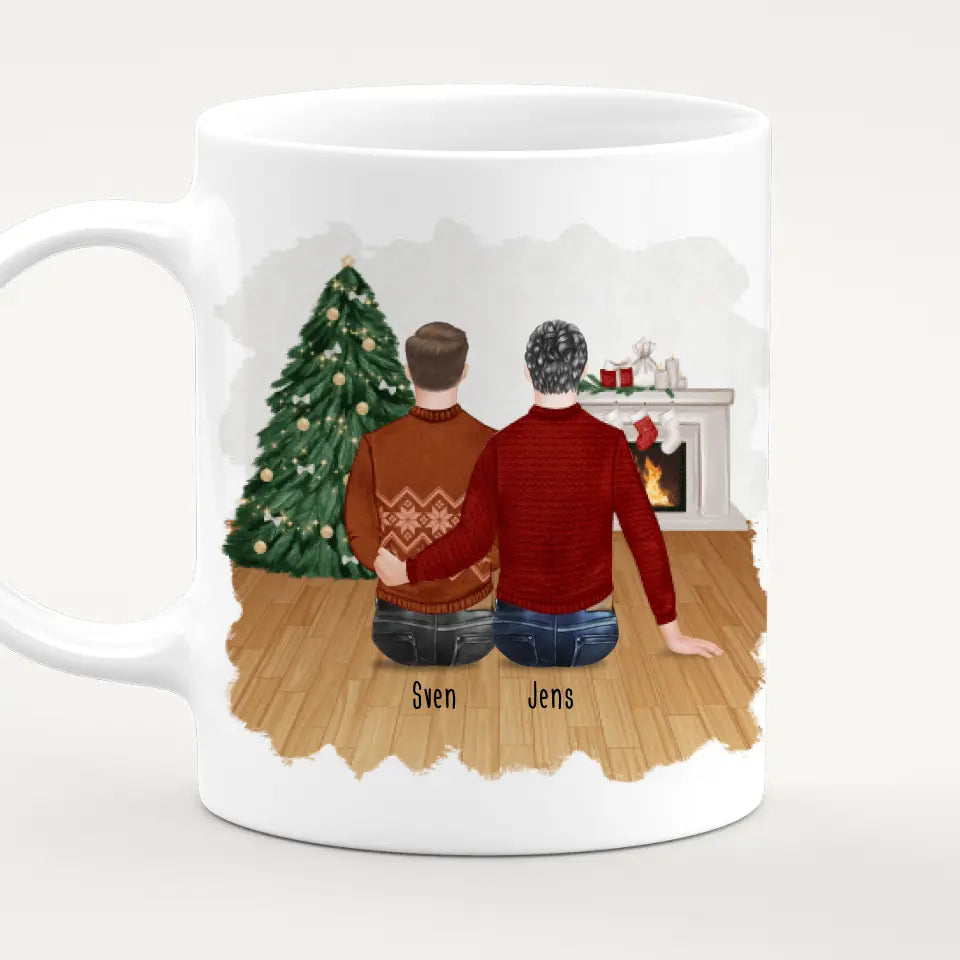 Personalisierte Tasse mit Bruder (2 Brüder) - Weihnachtstasse