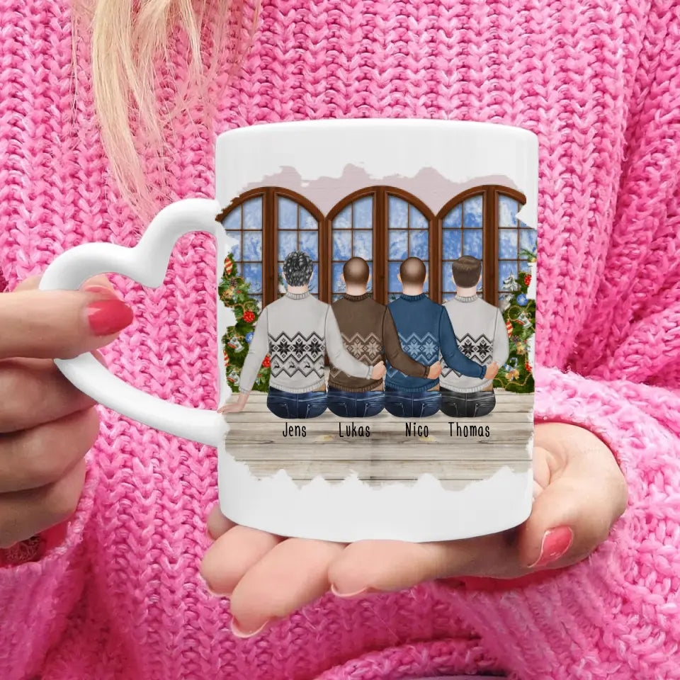 Personalisierte Tasse mit Bruder (4 Brüder) - Weihnachtstasse