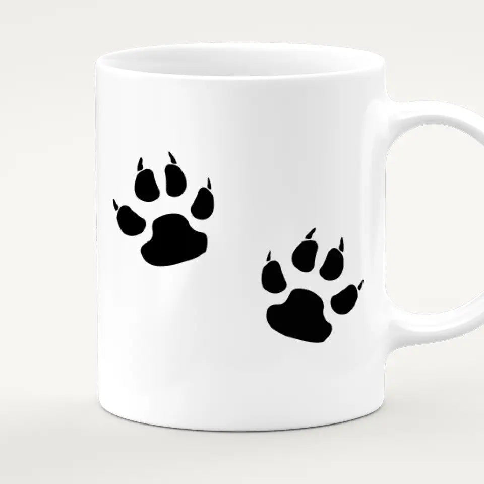 Personalisierte Tasse mit Pärchen und 1 Katze - Weihnachtstasse