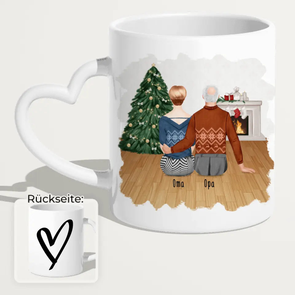 Personalisierte Tasse mit Oma und Opa - Weihnachtstasse