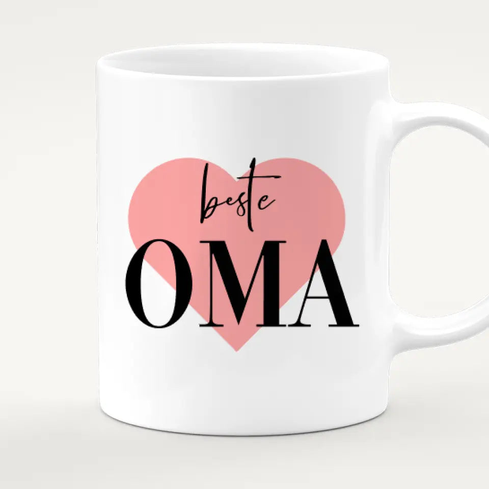 Personalisierte Tasse für Oma (4 Frauen + 1 Oma)