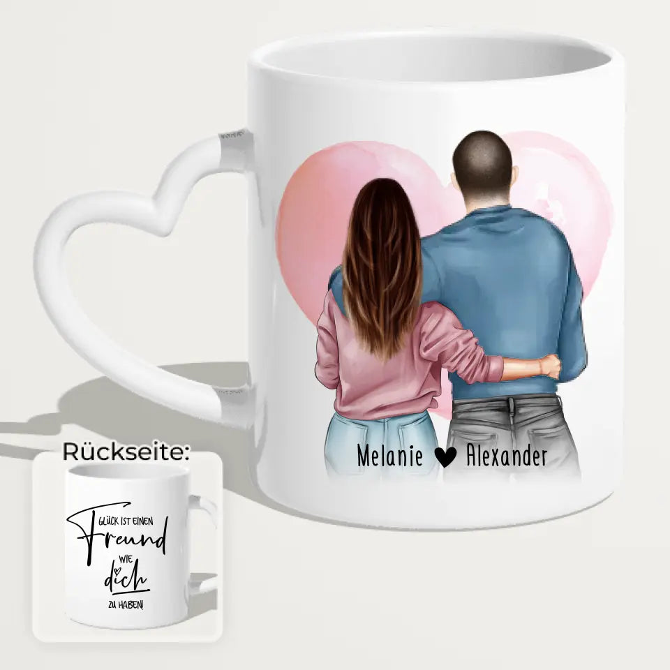 Personalisierte Tasse mit Paar (stehend) - Pärchen Tasse