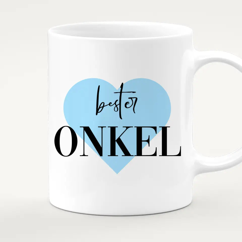 Personalisierte Tasse - 1 Kind + 1 Mann + 1 Baby - Bester Onkel