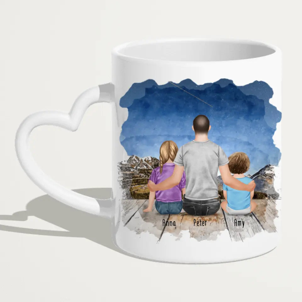 Personalisierte Tasse - 1 Kind + 1 Mann + 1 Baby - Bester Onkel