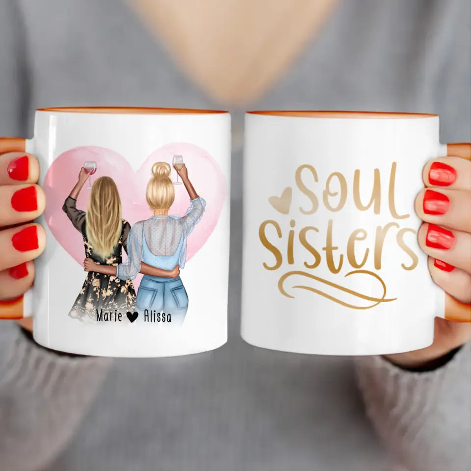 Personalisierte Tasse Beste Schwestern (2 Schwestern)