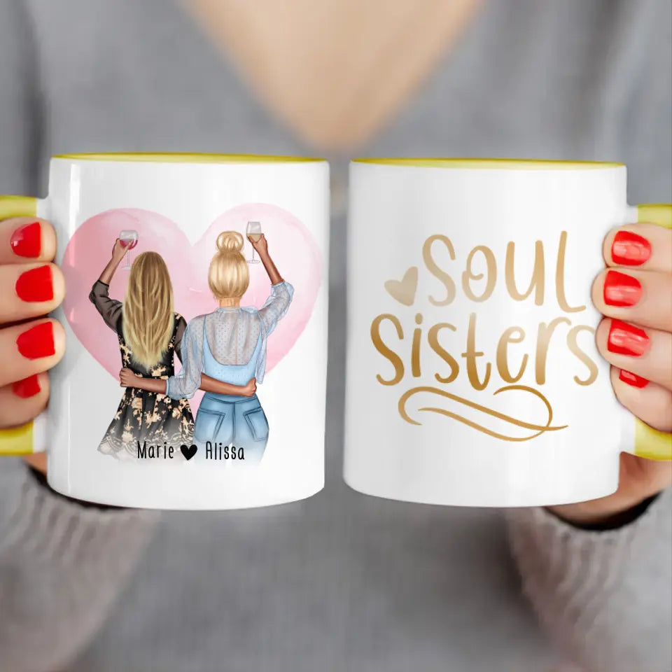 Personalisierte Tasse Beste Schwestern (2 Schwestern)