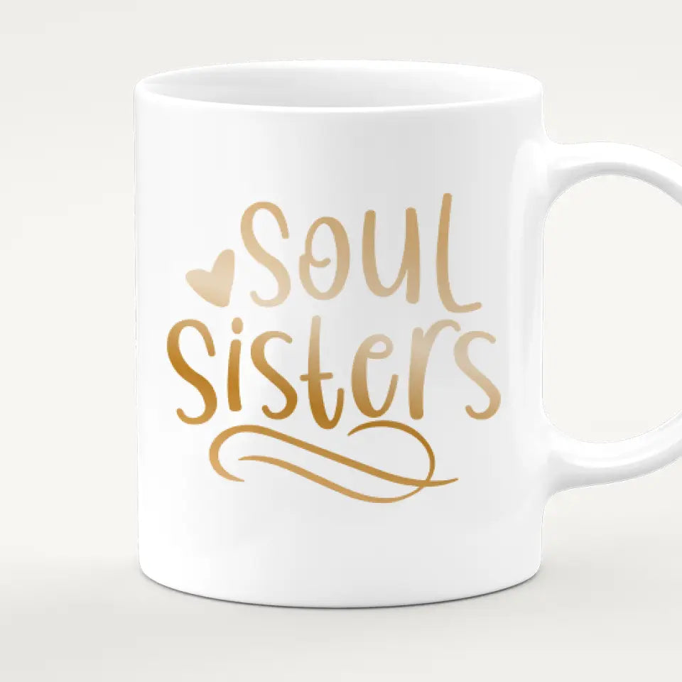 Personalisierte Tasse Beste Freundin (2 Freundinnen) (Plus Size)