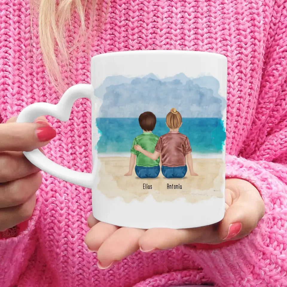 Personalisierte Tasse - Beste Geschwister (2 Kinder)