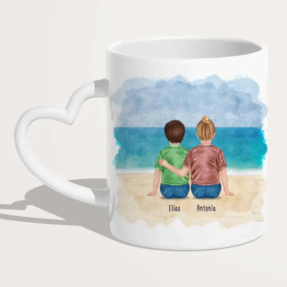 Personalisierte Tasse - Beste Geschwister (2 Kinder)