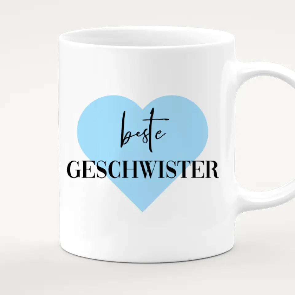 Personalisierte Tasse - Beste Geschwister (2 Kinder)