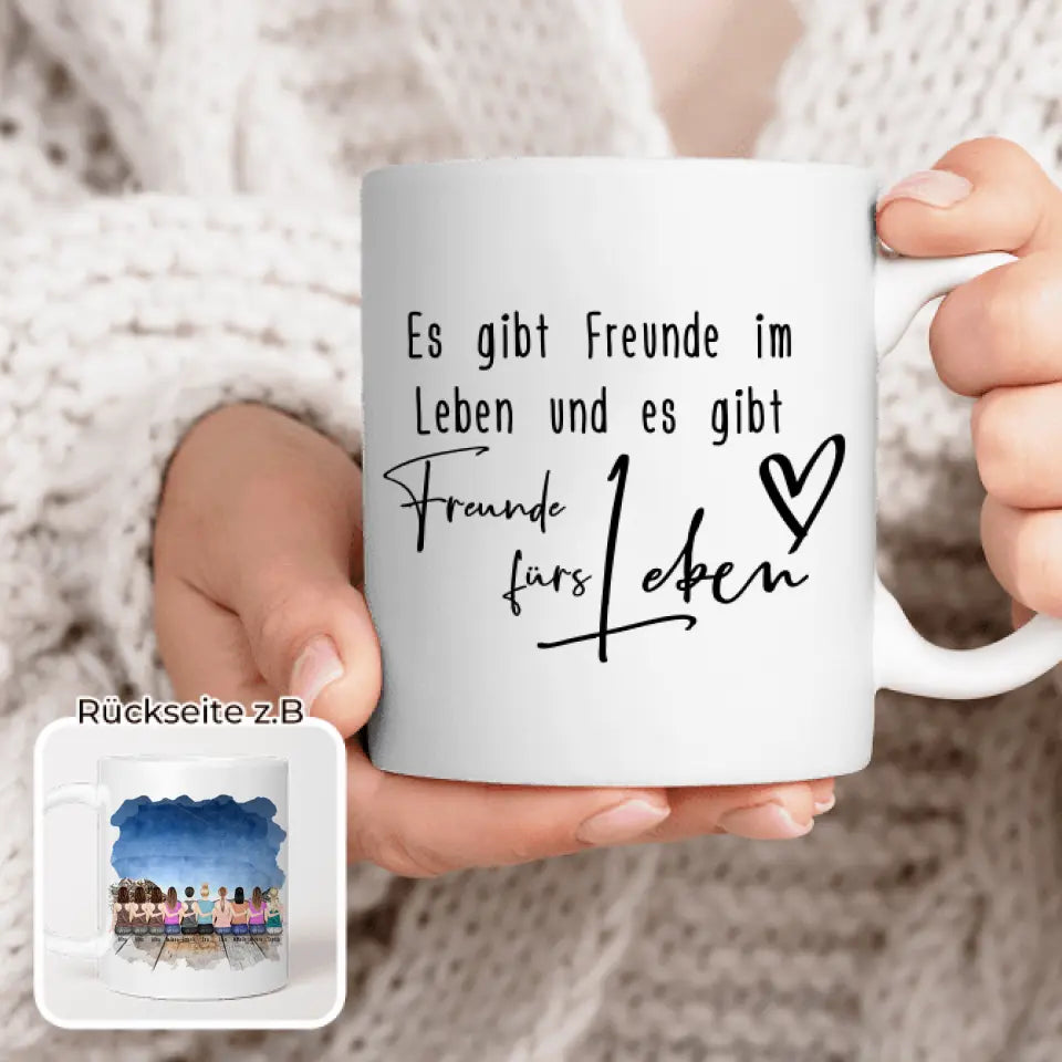 Personalisierte Tasse für Beste Freundinnen (10 Freundinnen)