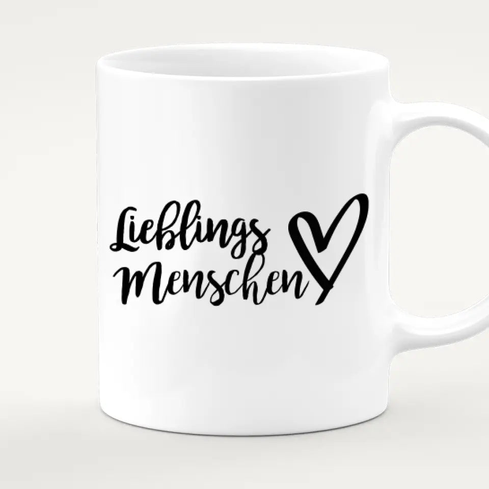 Personalisierte Tasse 1 Frau + 1 Teenagerin + 1 Kind