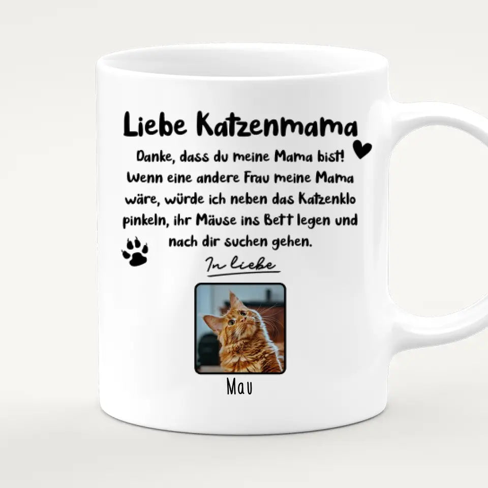 Personalisierte Tasse - Katzenmama/Katzenpapa (1-6 Katzen)