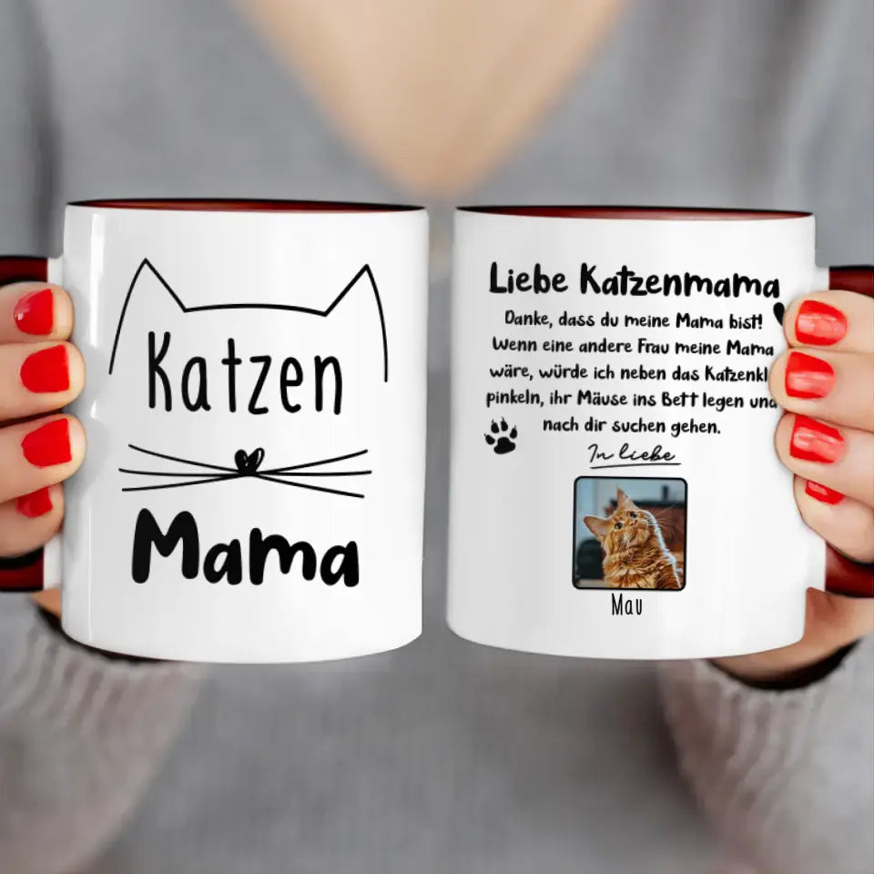 Personalisierte Tasse - Katzenmama/Katzenpapa (1-6 Katzen)