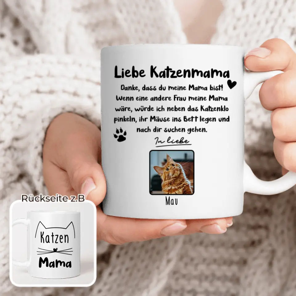 Personalisierte Tasse - Katzenmama/Katzenpapa (1-6 Katzen)