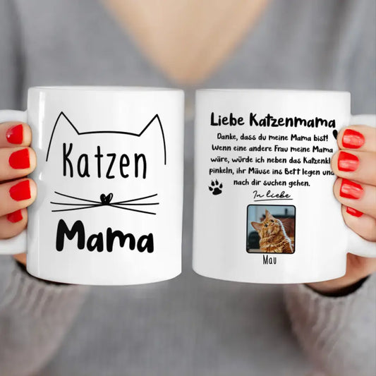 Personalisierte Tasse - Katzenmama/Katzenpapa (1-6 Katzen)