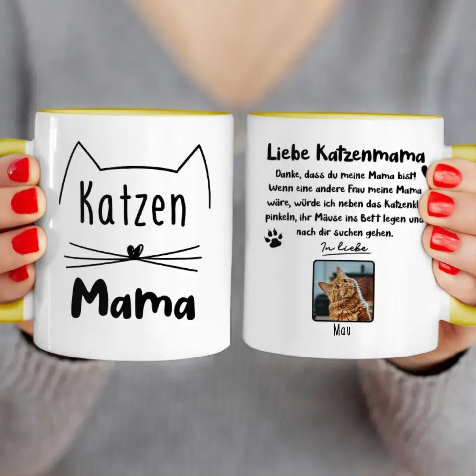 Personalisierte Tasse - Katzenmama/Katzenpapa (1-6 Katzen)