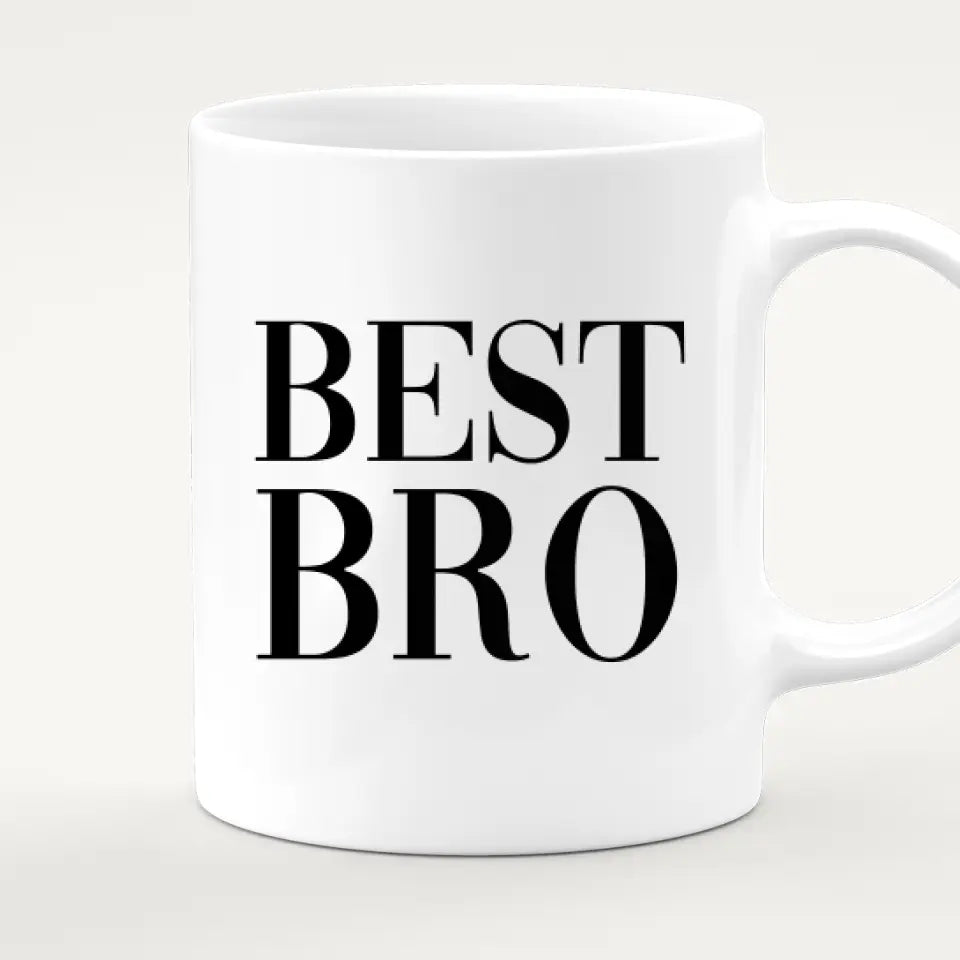 Personalisierte Tasse - 2 männliche Beste Freunde (stehend)