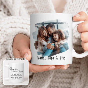 Personalisierte Tasse - Eigenes Bild + Name - Familientasse