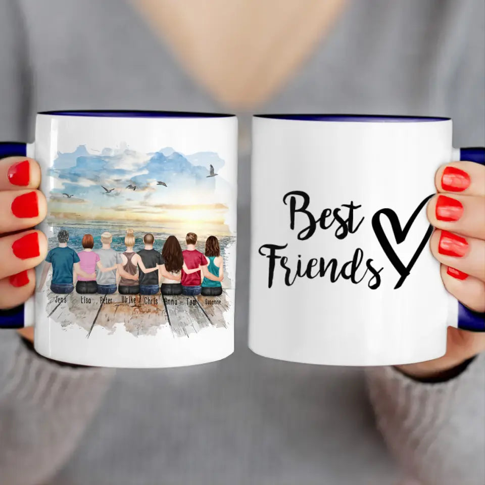 Personalisierte Tasse - 4 Frauen + 4 Männer (paarweise)