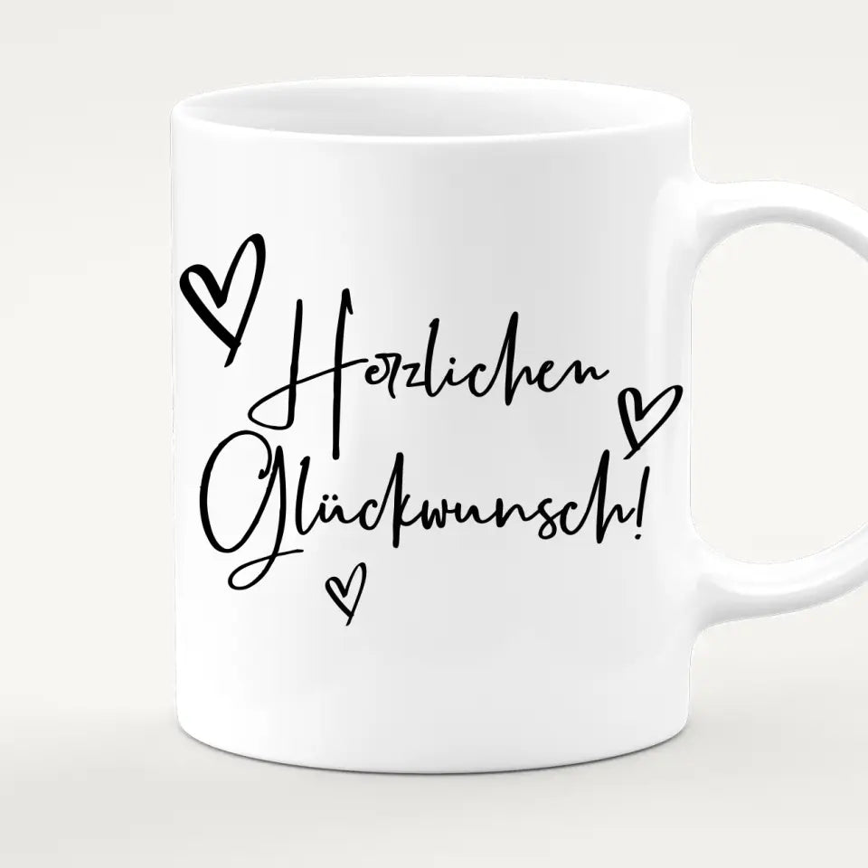 Personalisierte Tasse - Bachelor/Master/Abi/Schulabschluss Geschenk (1 Frau)