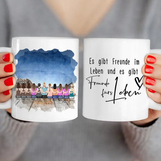 Personalisierte Tasse für Beste Freundinnen (11 Freundinnen)