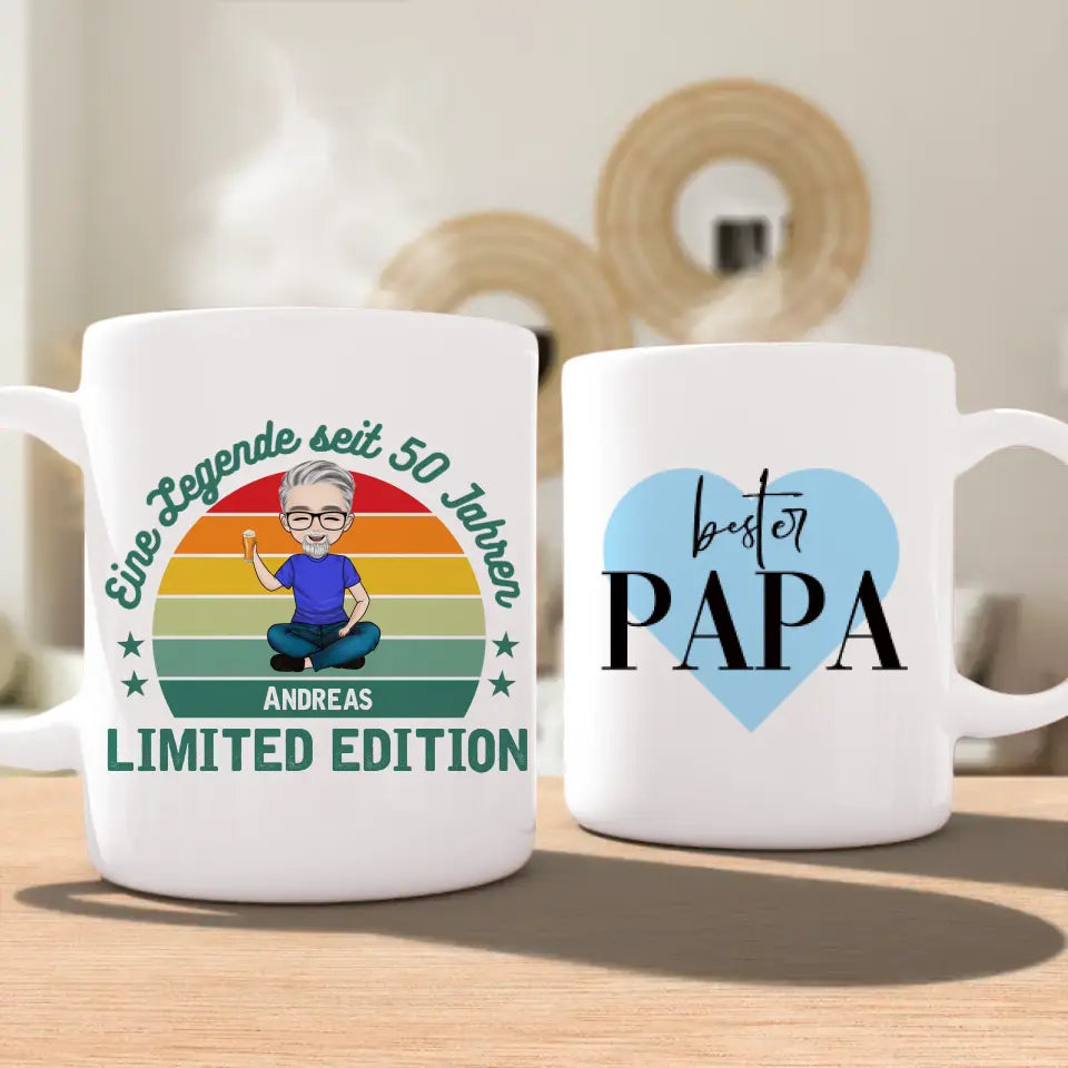 Personalisierte Tasse - Eine Legende seit X Jahren - Opa / Papa Legende