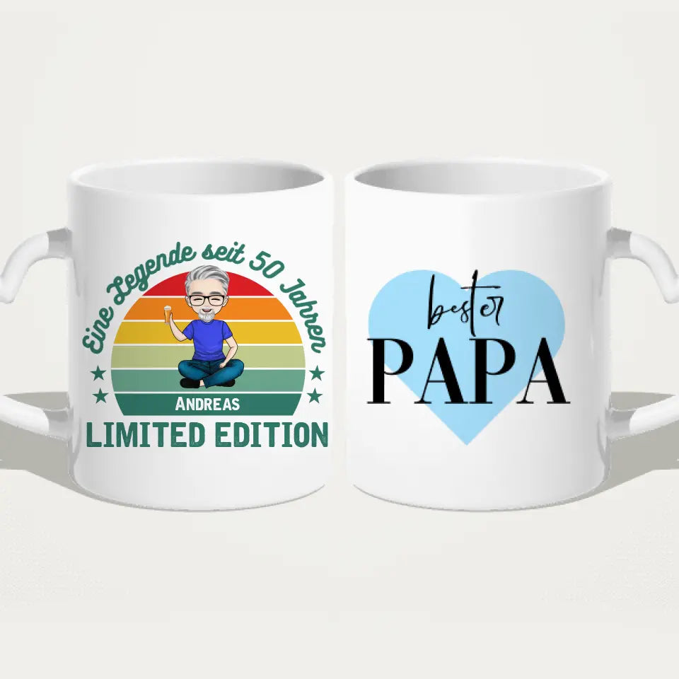 Personalisierte Tasse - Eine Legende seit X Jahren - Opa / Papa Legende