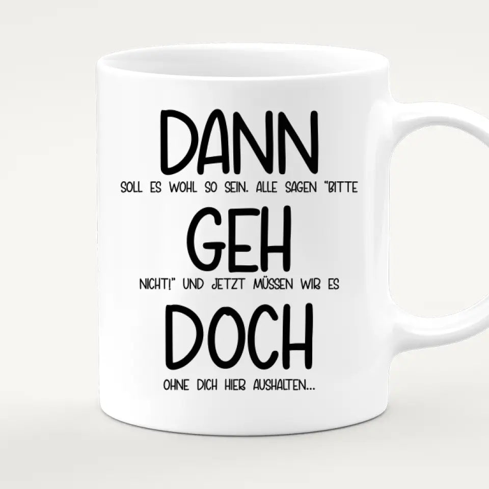 Personalisierte Tasse Kollegen (1 Frau + 1 Mann) - Abschiedsgeschenk