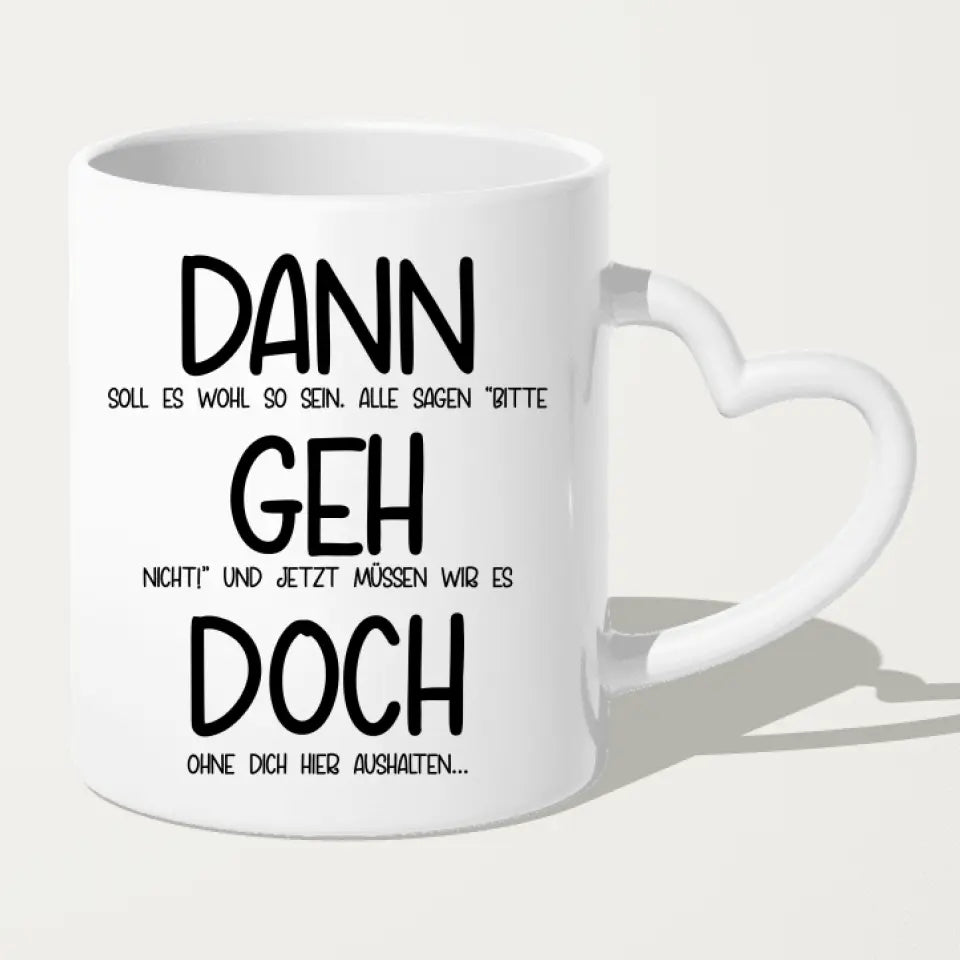 Personalisierte Tasse Kollegen (1 Frau + 1 Mann) - Abschiedsgeschenk