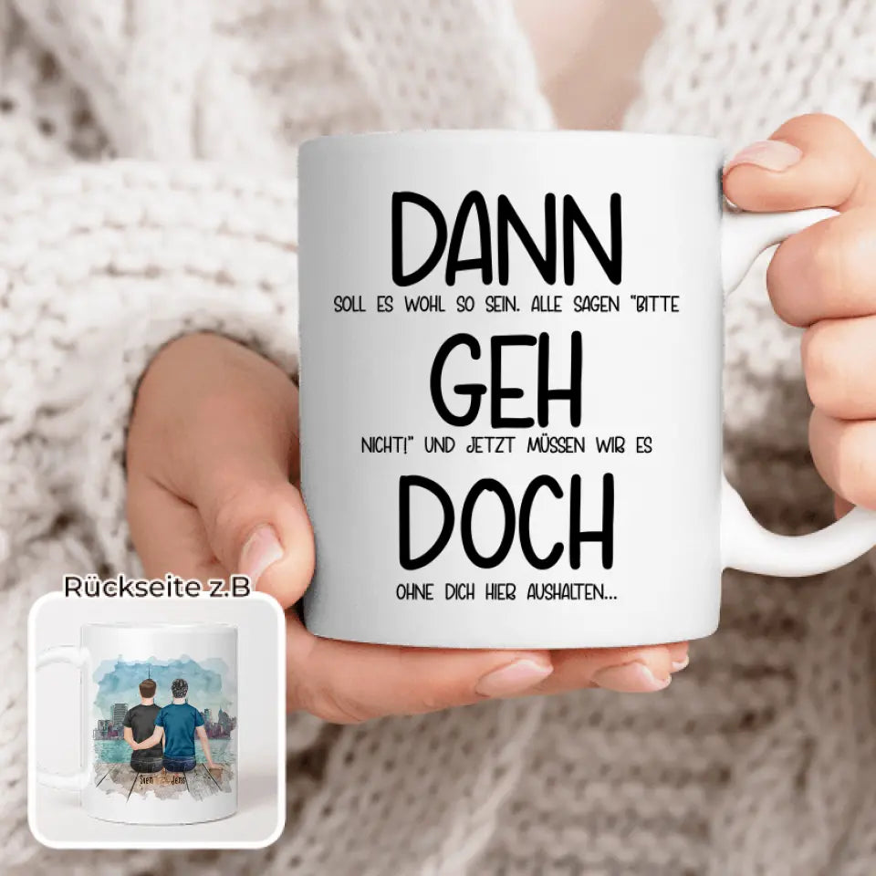 Personalisierte Tasse Kollegen (2 Männer) - Abschiedsgeschenk