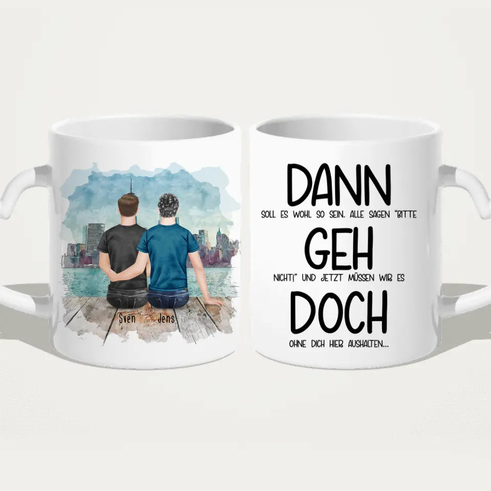 Personalisierte Tasse Kollegen (2 Männer) - Abschiedsgeschenk