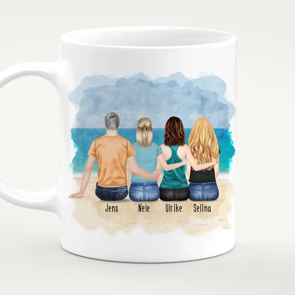 Personalisierte Tasse Kollegen (3 Frauen + 1 Mann) - Abschiedsgeschenk