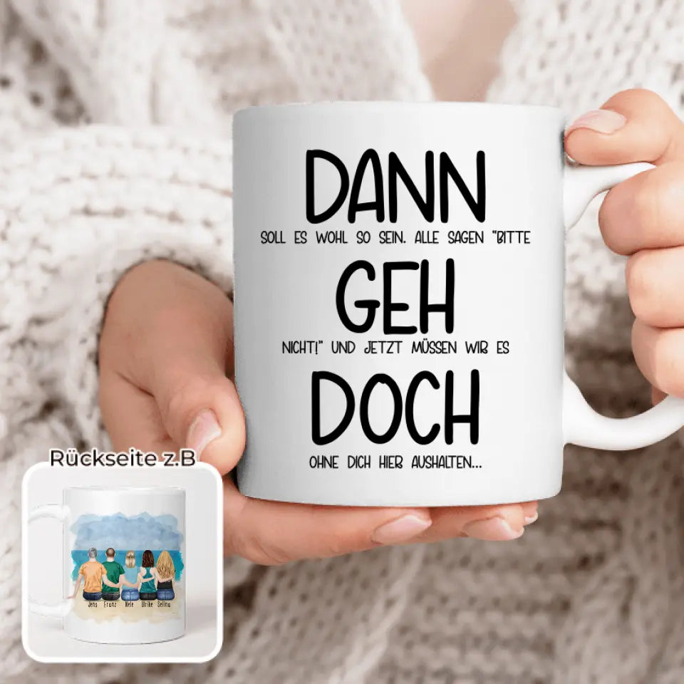 Personalisierte Tasse Kollegen (3 Frauen + 2 Männer) - Abschiedsgeschenk