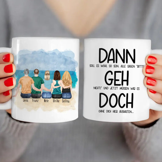 Personalisierte Tasse Kollegen (3 Frauen + 2 Männer) - Abschiedsgeschenk