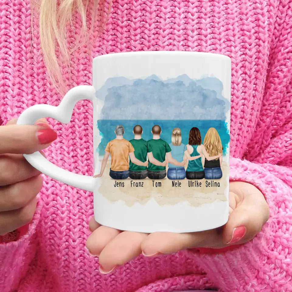 Personalisierte Tasse Kollegen (3 Frauen + 3 Männer) - Abschiedsgeschenk