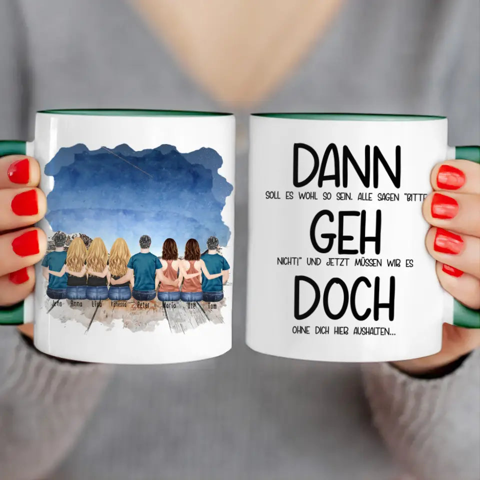 Personalisierte Tasse Kollegen (5 Frauen + 3 Männer) - Abschiedsgeschenk