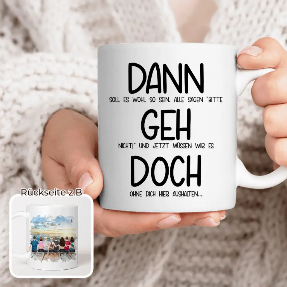 Personalisierte Tasse Kollegen (4 Frauen + 4 Männer) - Abschiedsgeschenk