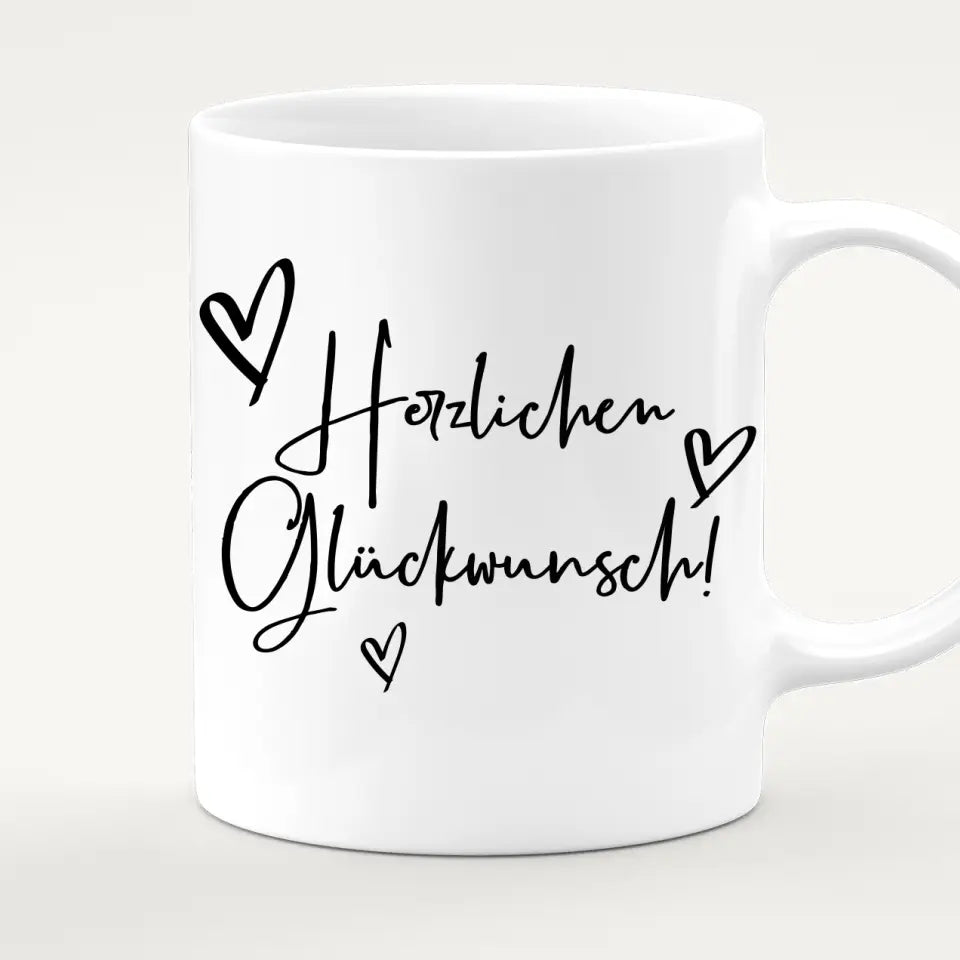 Personalisierte Tasse - Bachelor/Master/Abi/Schulabschluss Geschenk (1 Mann)