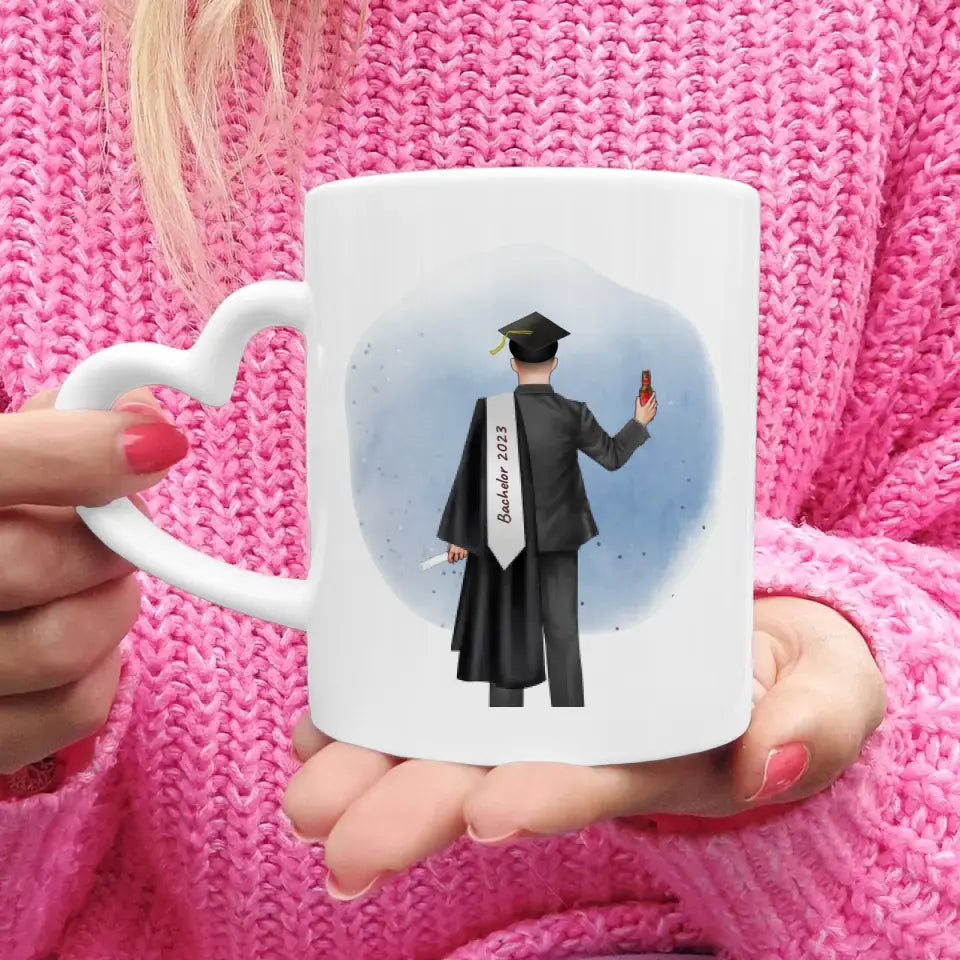 Personalisierte Tasse - Bachelor/Master/Abi/Schulabschluss Geschenk (1 Mann)