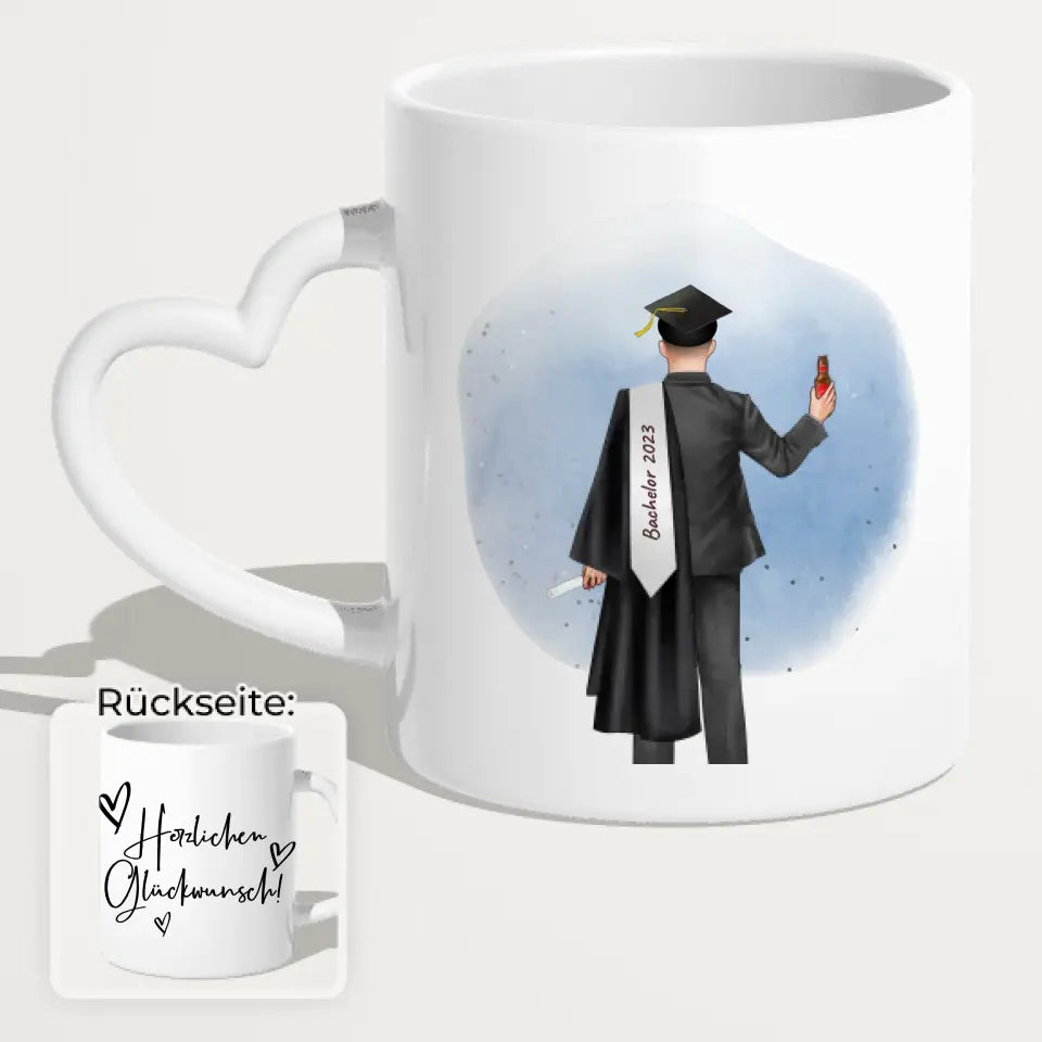 Personalisierte Tasse - Bachelor/Master/Abi/Schulabschluss Geschenk (1 Mann)