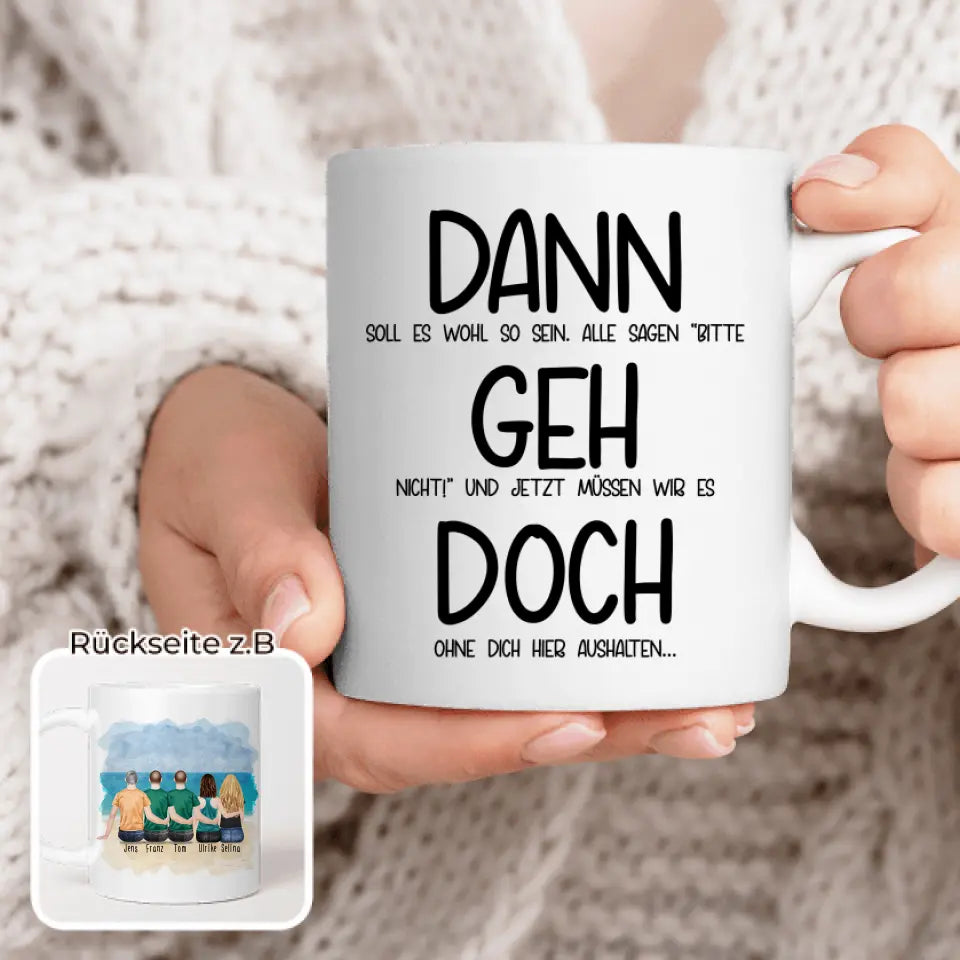 Personalisierte Tasse Kollegen (2 Frauen + 3 Männer) - Abschiedsgeschenk