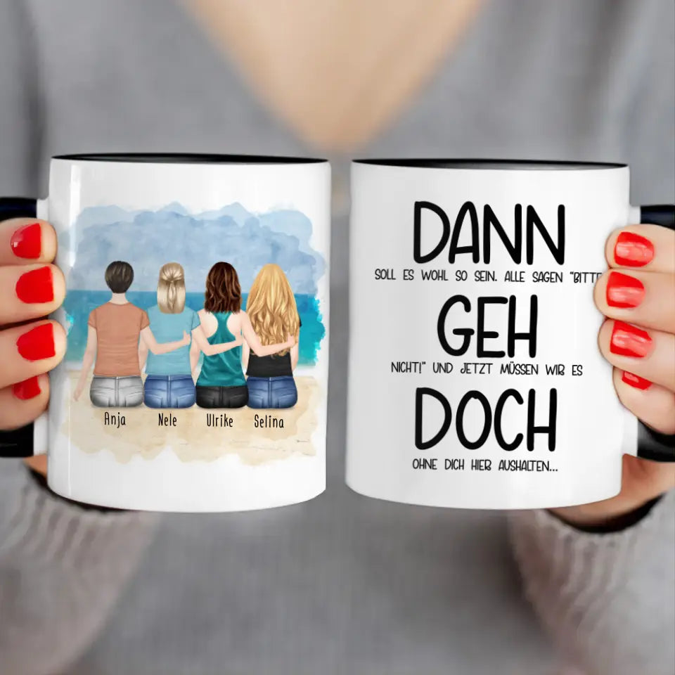 Personalisierte Tasse Kollegen (4 Frauen) - Abschiedsgeschenk