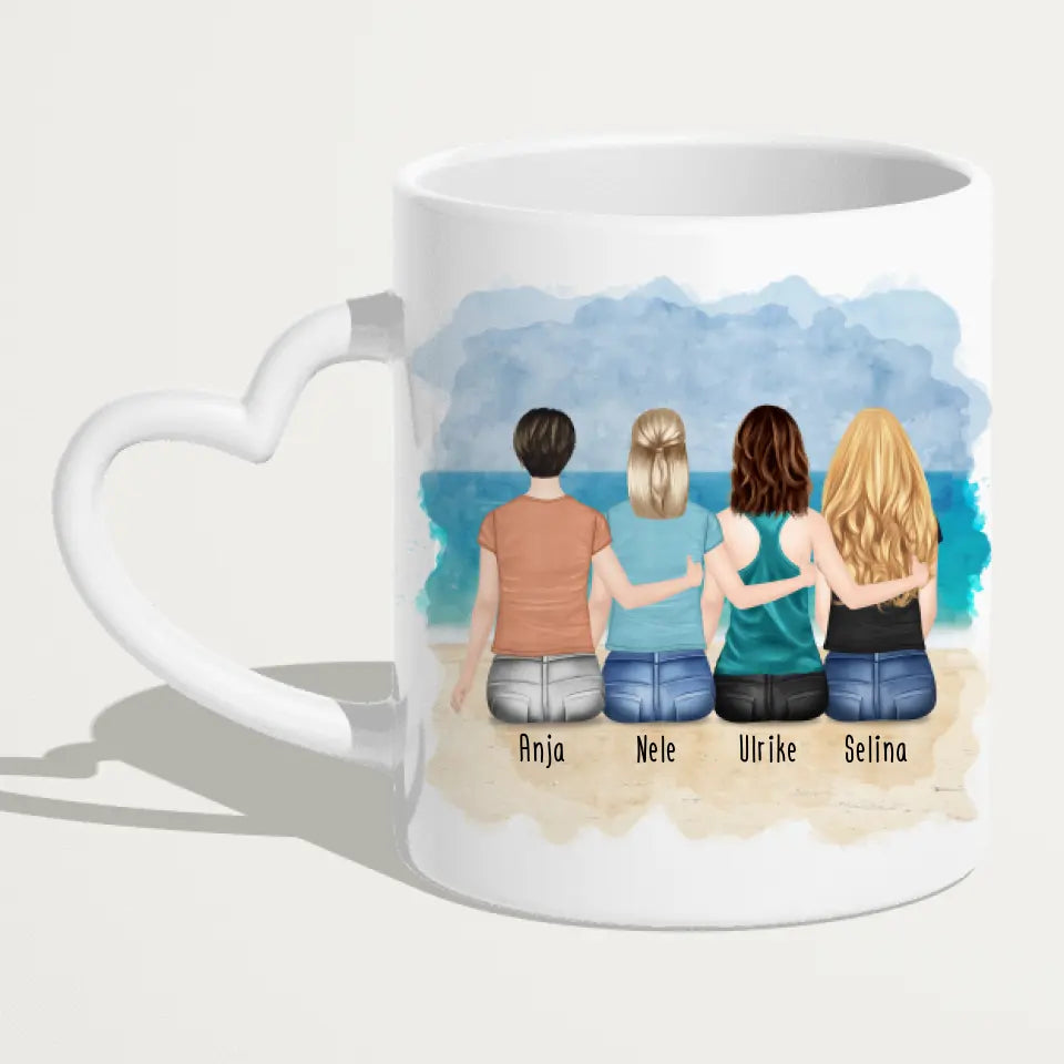 Personalisierte Tasse Kollegen (4 Frauen) - Abschiedsgeschenk