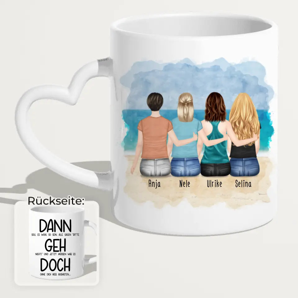 Personalisierte Tasse Kollegen (4 Frauen) - Abschiedsgeschenk