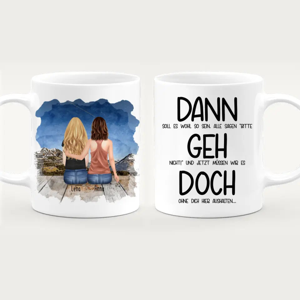 Personalisierte Tasse Kollegen (2 Frauen) - Abschiedsgeschenk