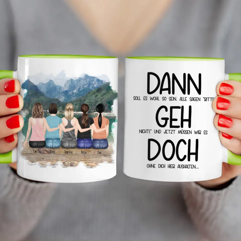 Personalisierte Tasse Kollegen (5 Frauen) - Abschiedsgeschenk